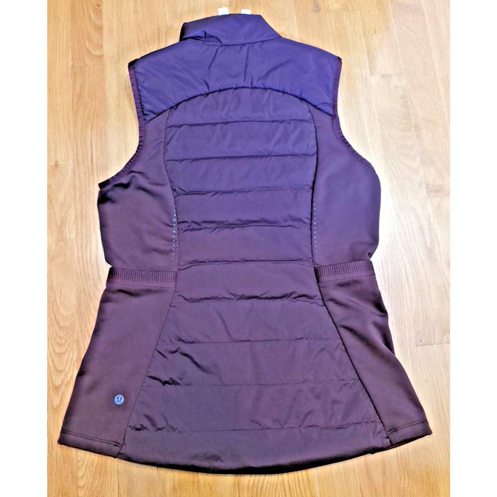 Lululemon Down For It All Vest Garnet Red Goose Down Puffer Size 10 NWOT W4CB0S - Picture 3 of 15